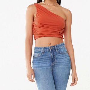 One-Shoulder Ruched Top